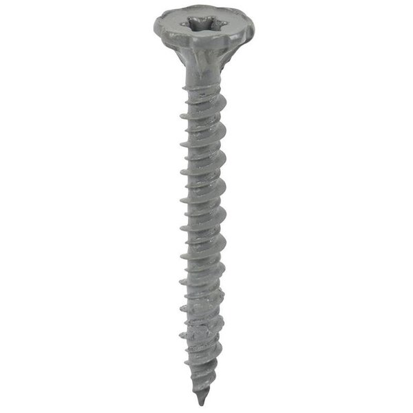 Backer-On Deck Screw, #9 x 1-5/8 in, Steel, Torx Drive 23416